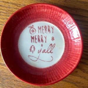 Creative Co-Op Round stoneware holiday dish